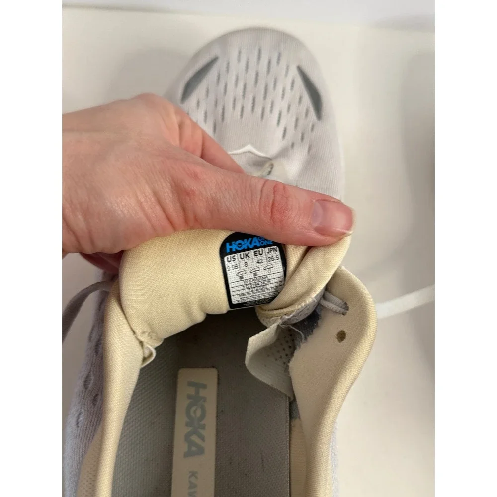 Hoka Kawana Nimbus Cloud White Running Shoes Womens 9.5 1123164 NCW